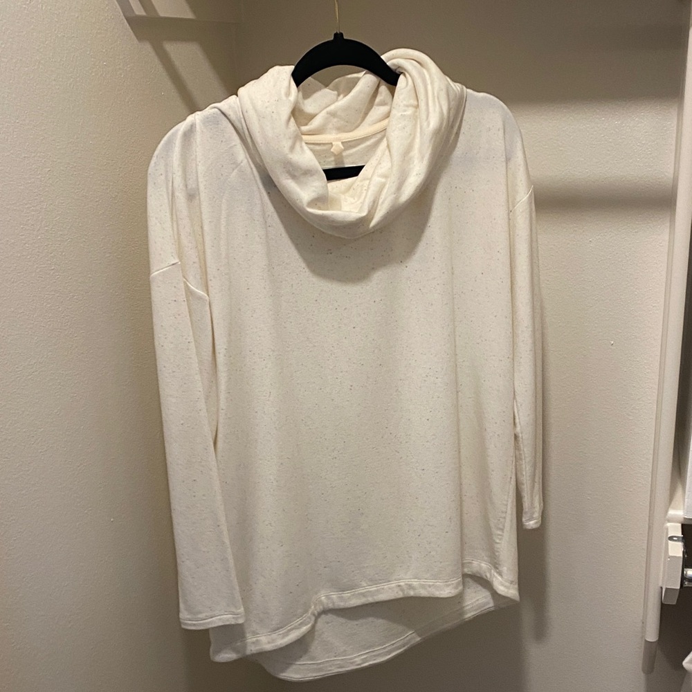 White Cowl Neck Sweater